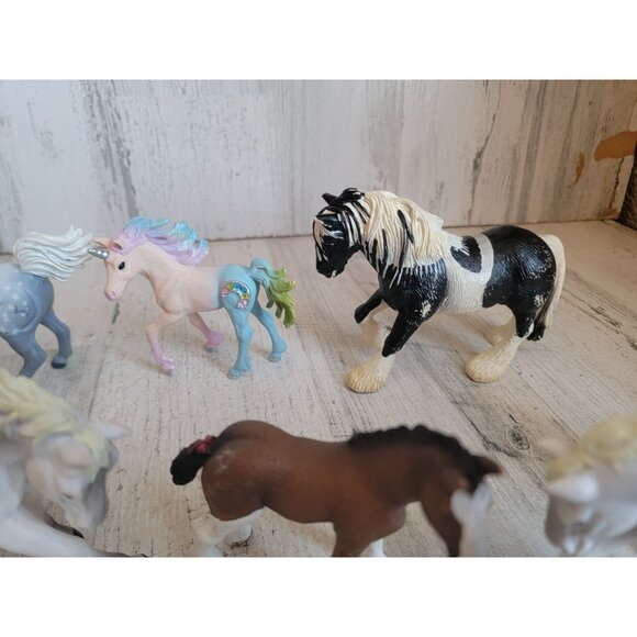 Horse variety unicorn fawn farm animal toy set figure mane run - Picture 5 of 7